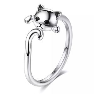 Sterling Silver Adjustable Cat Ring